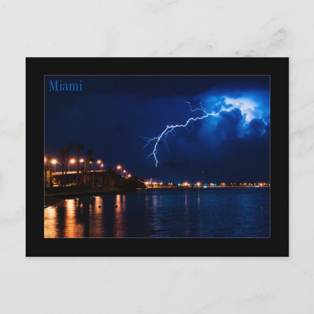 Gewitter über Miami - Postkarte (Vorderseite)