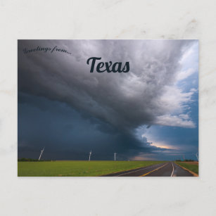 Gewitter über Texas Prairie Postkarte