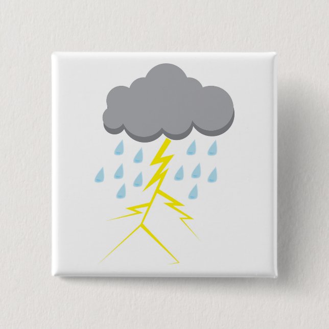 Gewitter und Blitz Button (Vorderseite)