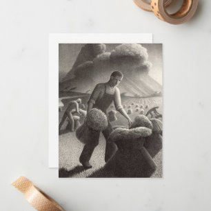 Gewitter von Grant Wood Mitteilungskarte