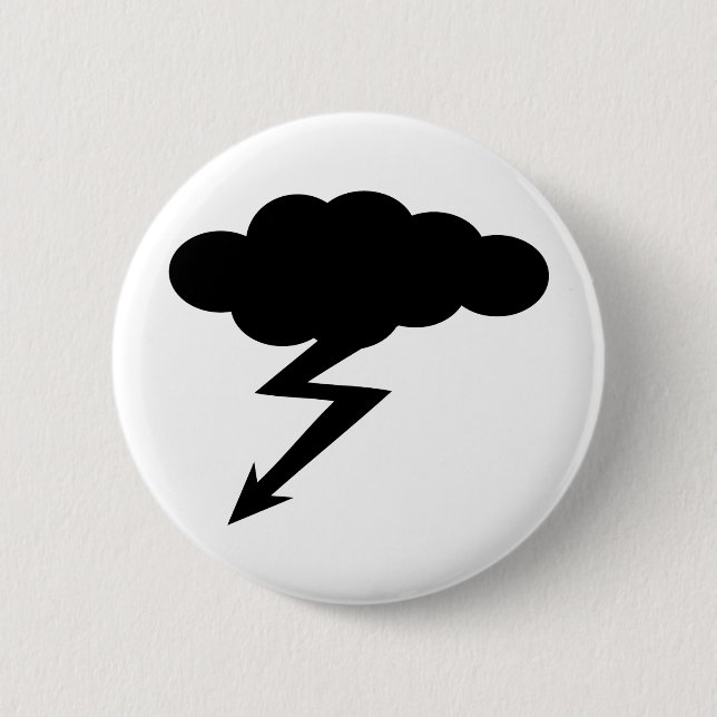 Gewitterblitz Button (Vorderseite)
