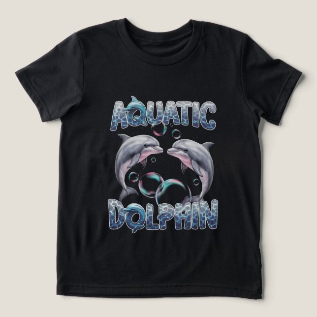 Gewitterdelphin Lover Tri-Blend Shirt (Design Vorderseite)