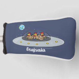 Gewitterhühner im Weltraum - Cartoon Golf Headcover
