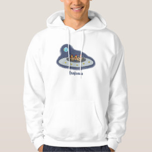 Gewitterhühner im Weltraum - Cartoon Hoodie