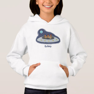 Gewitterhühner im Weltraum - Cartoon Hoodie