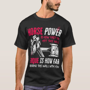 Gewitterte Horsepower und Torque Power Mechanik T-Shirt