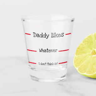 Gewitterte MessDaddy Likes Schnapsglas