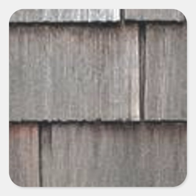 Gewitterte Shingles Quadratischer Aufkleber (Vorderseite)