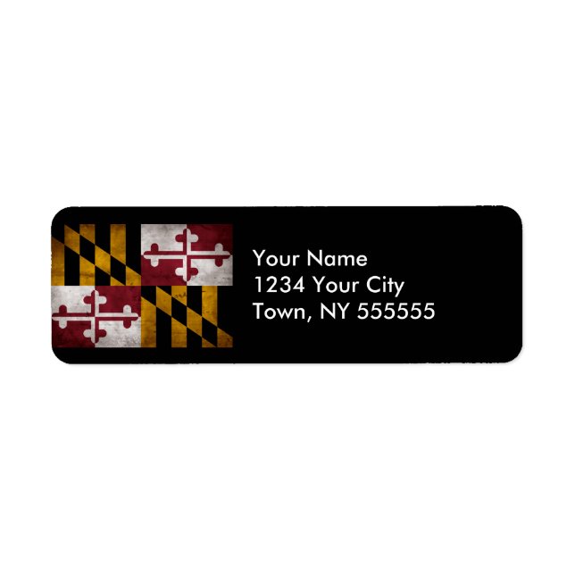 Gewitterte Vintage Maryland-Staatsflagge (Vorne)