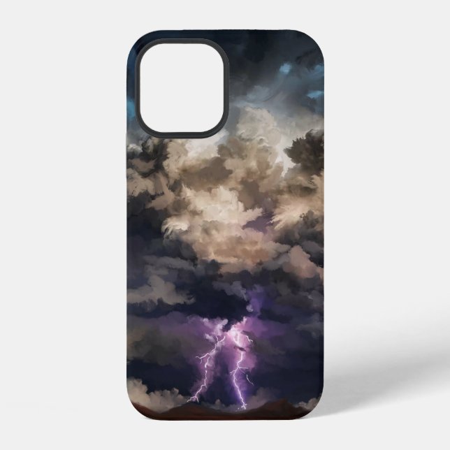 Gewitterter iPhone 12 Hülle (Rückseite)