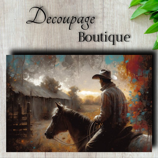 Gewitterter-Stall-Dekoupage Seidenpapier (Weathered Barn Decoupage Tissue Paper)