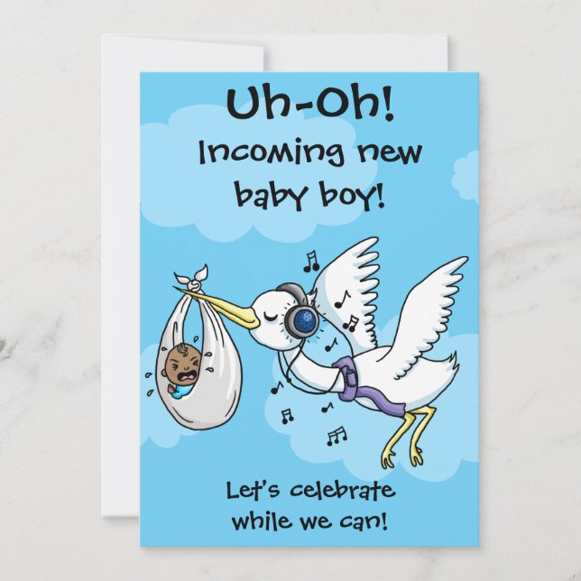 Gewitterter und schreiende Babyduschkarte Einladung (Vorderseite)