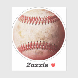 Gewittertes Baseballbild Aufkleber