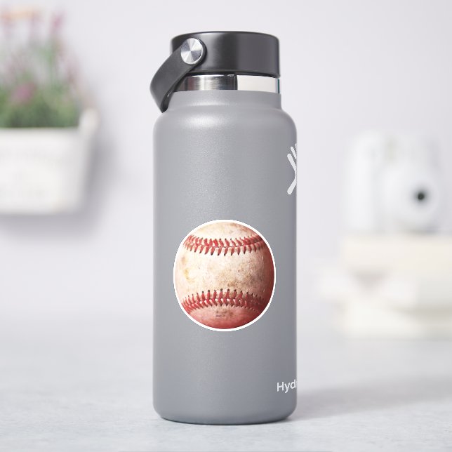 Gewittertes Baseballbild Aufkleber (HydroFlask)