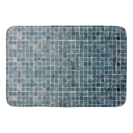 Gewittertes grünes realistisches Mosaik Texture Fu Badematte