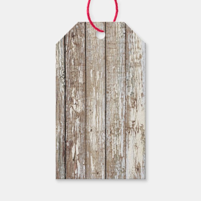 Gewittertes Stallholz Geschenkanhänger (Vorderseite)