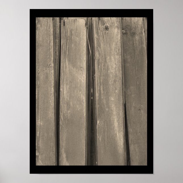 Gewittertes Stallholz Poster (Vorne)