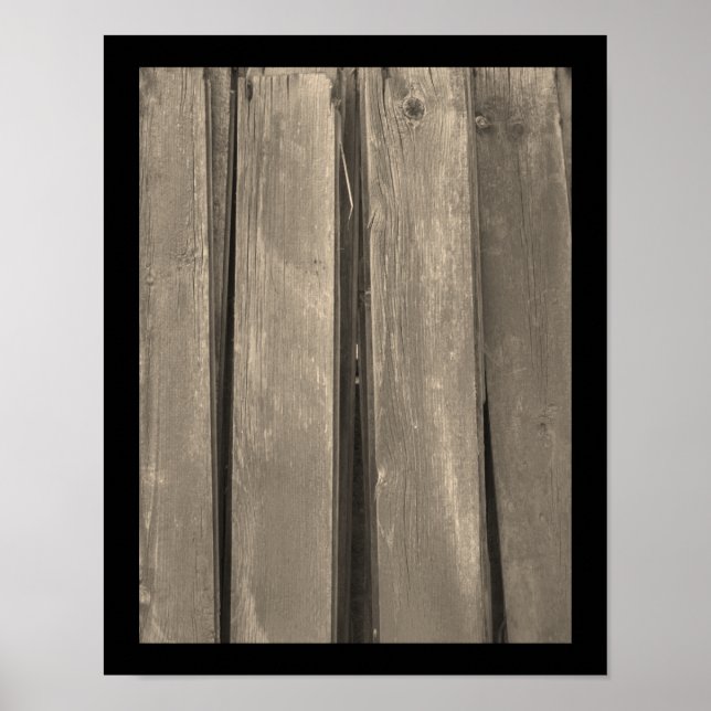 Gewittertes Stallholz Poster (Vorne)