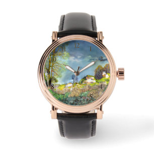 Gewitterungsbild Wasserfarbe Armbanduhr