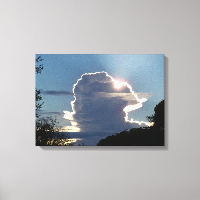 Gewitterwolke blockiert die Sonne Leinwanddruck (Vorderseite)
