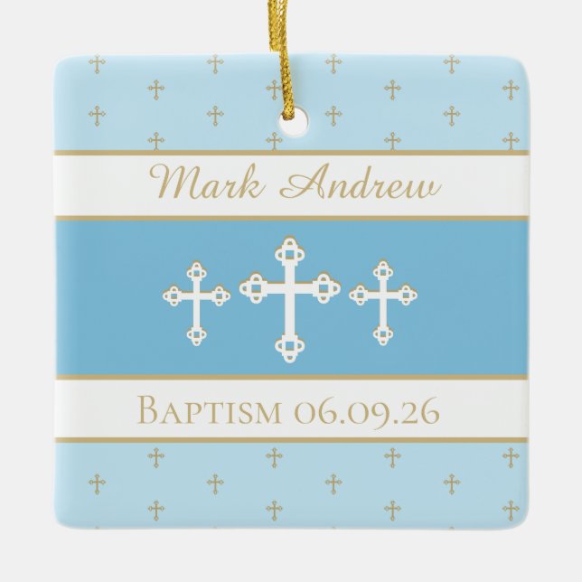 Gewöhliche, Christliche Taufe Keramikornament (Vorderseite)