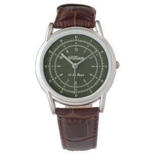 Gewohnheit 12 - 24 Stunden-Forscher-Uhr Armbanduhr