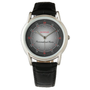 Gewohnheit 24 Stunden-Uhr Armbanduhr
