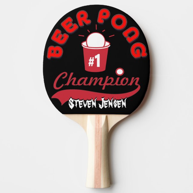 Gewohnheit addieren Namensbier Pong Paddel Tischtennis Schläger (Vorderseite)