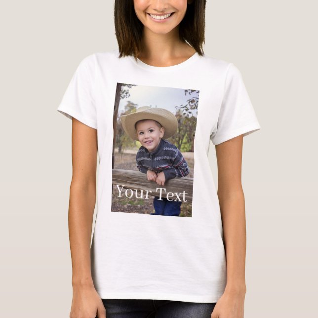 Gewohnheit. Addieren Sie Foto und Text T-Shirt (Vorderseite)