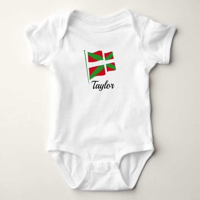 Gewohnheit, Baskenland-Staatsflagge, ikurriña: Baby Strampler (Vorderseite)