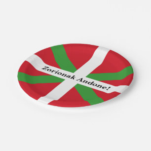 Gewohnheit, Baskenland-Staatsflagge, ikurriña: Pappteller
