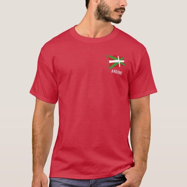 Gewohnheit, Baskenland-Staatsflagge, ikurriña: T-Shirt (Vorderseite)