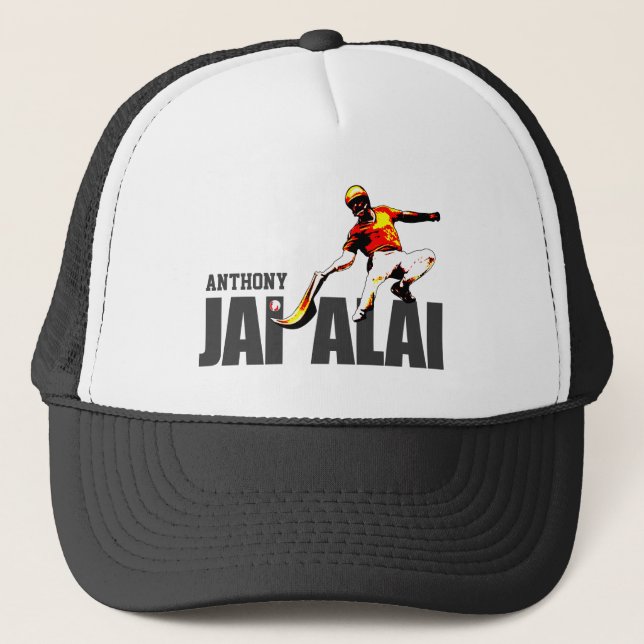 Gewohnheit, baskischer Sport Jai Alai/Cesta Punta Truckerkappe (Vorderseite)
