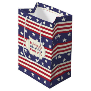 Gewohnheit der US Flagge-patriotische Mittlere Geschenktüte