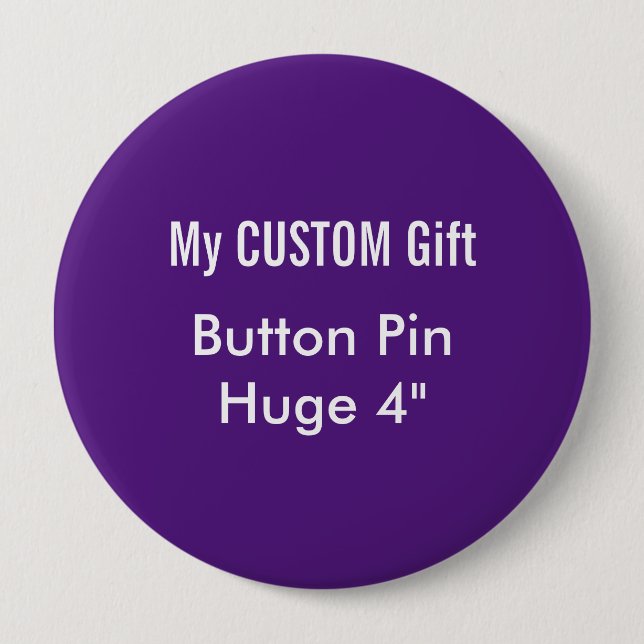 Gewohnheit druckte 4" das enorme LILA Button (Vorderseite)