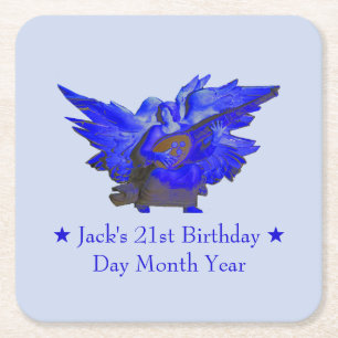 Gewohnheit Druckzellstoffpappe-Untersetzer, blauer Rechteckiger Pappuntersetzer