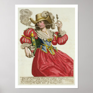 Gewohnheit einer wohlhabenden Dame um 1630 (farbig Poster