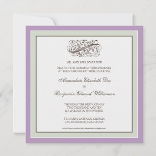 ::Gewohnheit: Einfach elegante Hochzeitseinladung Einladung