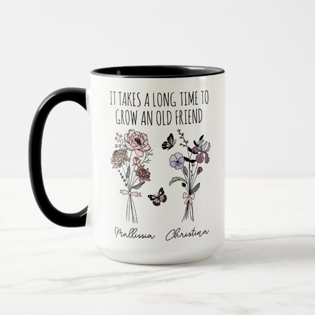 Gewohnheit, es braucht lange, um einen alten Freun Tasse (Links)