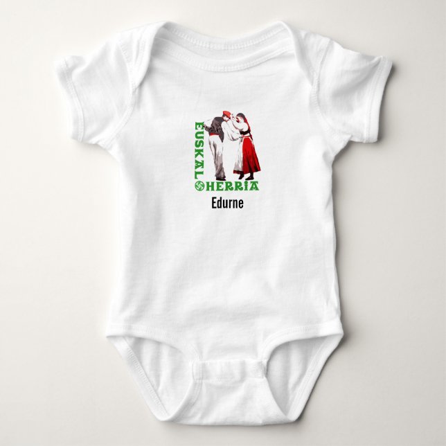 Gewohnheit, Euskal Herria, traditionelles Baby Strampler (Vorderseite)