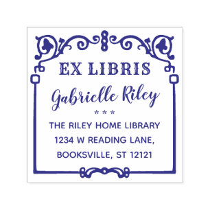 Gewohnheit ex des Libris Buchzeichen-verzierte Permastempel