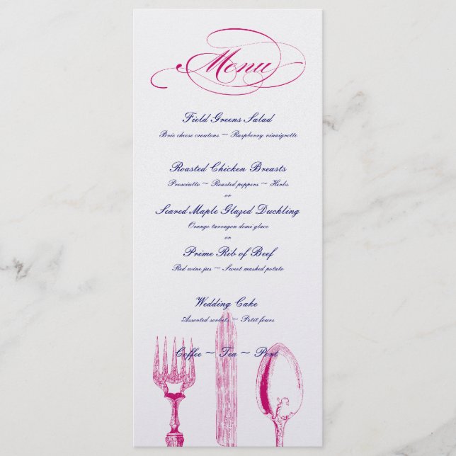 Gewohnheit färbt Menü Menükarte (Vorderseite)