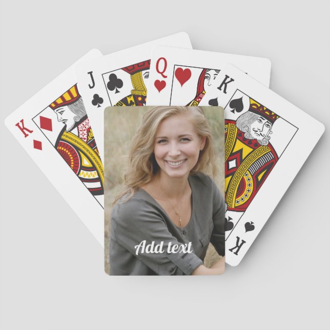 Gewohnheit, Foto und Text Spielkarten (Rückseite)