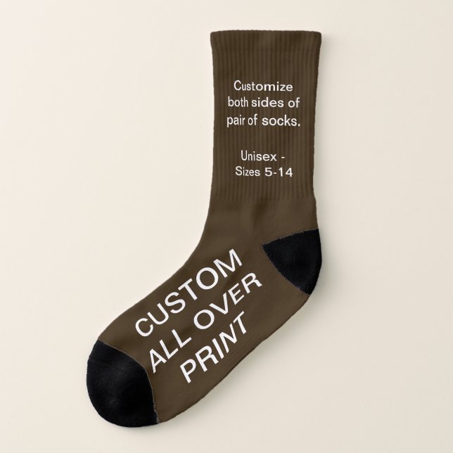GEWOHNHEIT GANZ ÜBER DRUCK-KLEINEN BROWN-SOCKEN SOCKEN (Links - Außen)