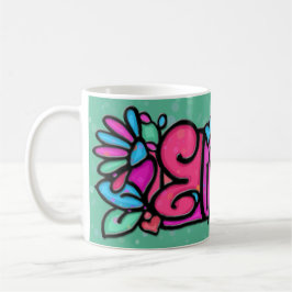 Gewohnheit gemaltes Grün Tasse ELIZABETH weich