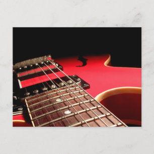 GEWOHNHEIT LÄDT - rote E-Gitarre ein Einladung