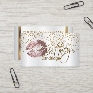 Gewohnheit - Make-upkünstler-goldene Confetti-u. Visitenkarte