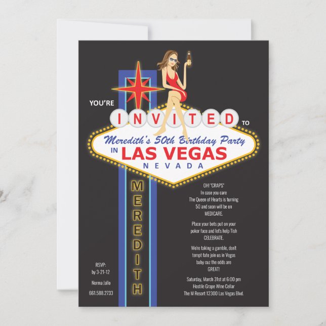 Gewohnheit - Meredith 50. Einladung (Vorderseite)