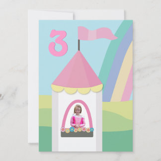 Gewohnheit Prinzessin-Castle Girls Birthday Party Einladung