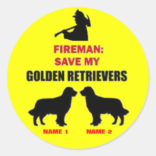Gewohnheit retten meine goldenen Retriever Runder Aufkleber